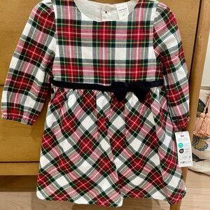 Carter's Festive Plaid Dress with Bow